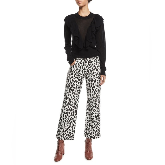 SEE BY CHLOE Mid-Rise Cropped Leopard-Print Jeans - Picture 11 of 11